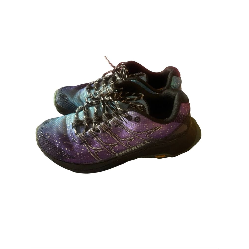 Merrell Womens Blue Purple Moab Flight Night Sky Trail Running Shoes Size 6 - Picture 9 of 10